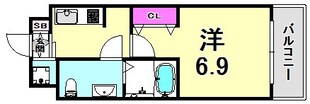 レジュールアッシュ尼崎駅前の物件間取画像